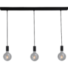 Hanglamp Tessi 1 meter 3 lichts zwart van Masterlight
