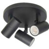 zwarte 3 lichts mini led opbouwspot