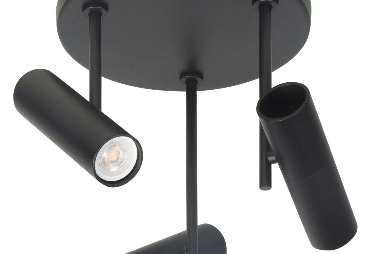 Highlight Trend 3 Lichts Mini Spot Rond S7532.01 Zwart
