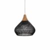 Rotan Hanglamp Bel medium zwart dBodhi