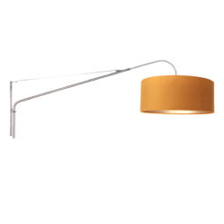 Wandlamp Elegant Classy 2574ST+K1066KS Staal-Fluweel Goud 8132ST