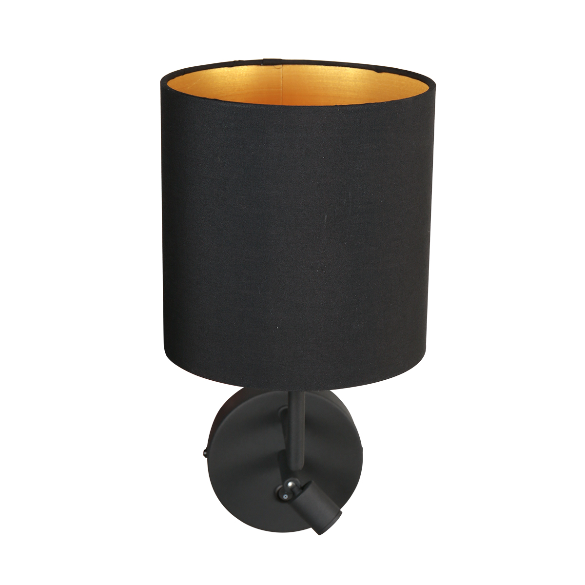 Wandlamp Noor 1562ZW Zwart met USB-Lader en E27fitting - Afbeelding 4