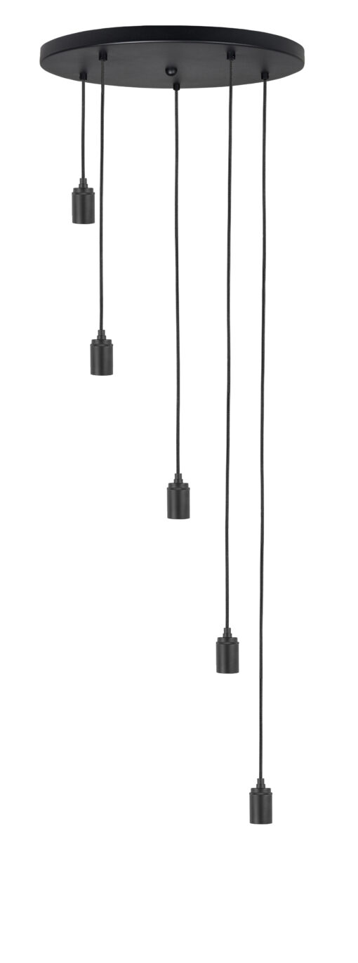 5 lichts fitting ronde hanglamp vide