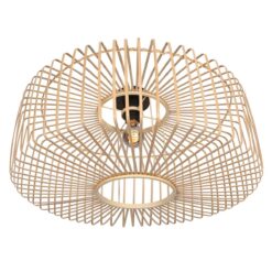 Naturelkleurige plafondlamp Breeza-Beach 4144ZW met bamboe kap Ø 60cm