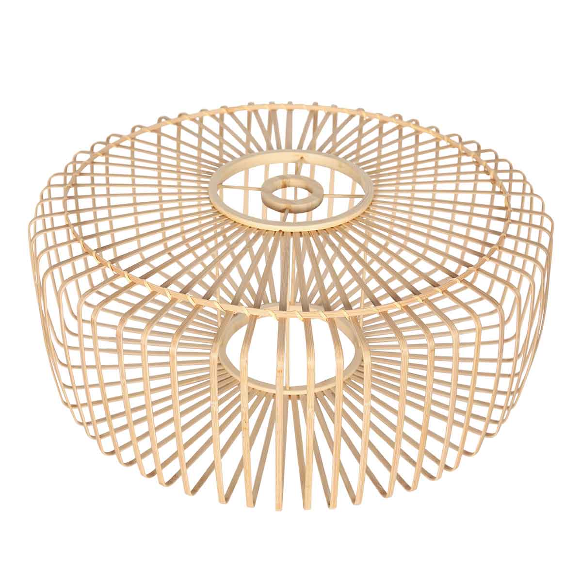 Naturelkleurige plafondlamp Breeza-Beach 4144ZW met bamboe kap Ø 60cm - Afbeelding 10