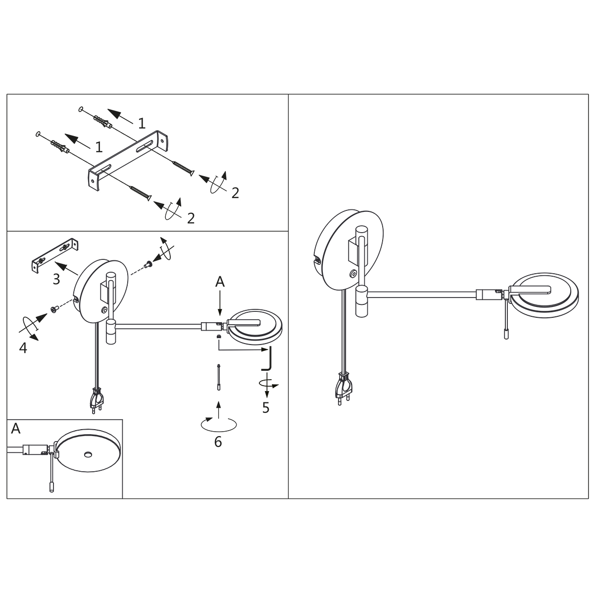 Wandlamp Turound LED 2734ST Staal - Afbeelding 14
