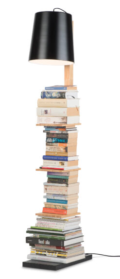 It's about RoMi Vloerlamp Cambridge - Zwart/Naturel - 38x30x168cm