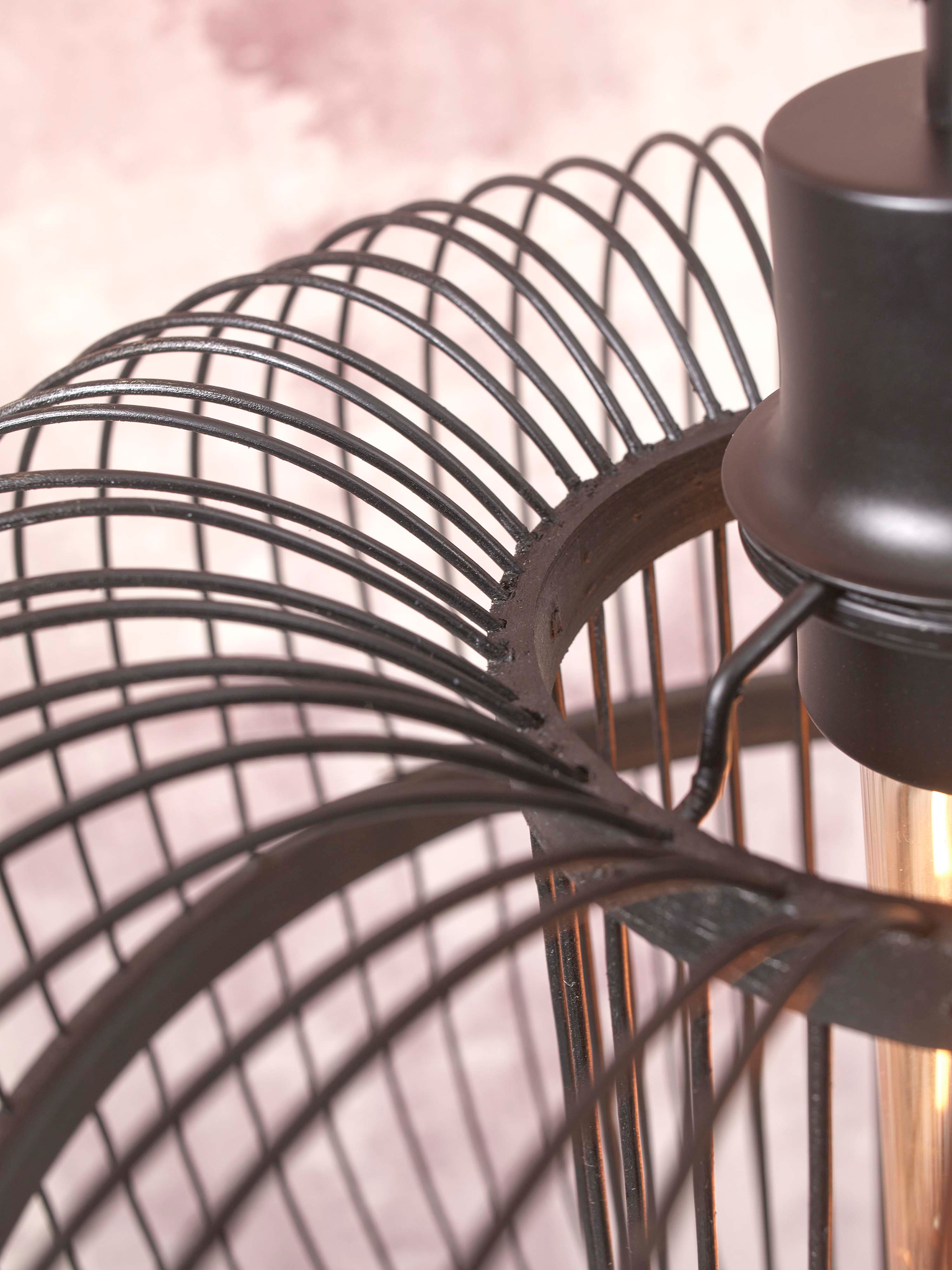 It's about RoMi Hanglamp Hokkaido - Bamboe Zwart - Ø38cm - Afbeelding 4