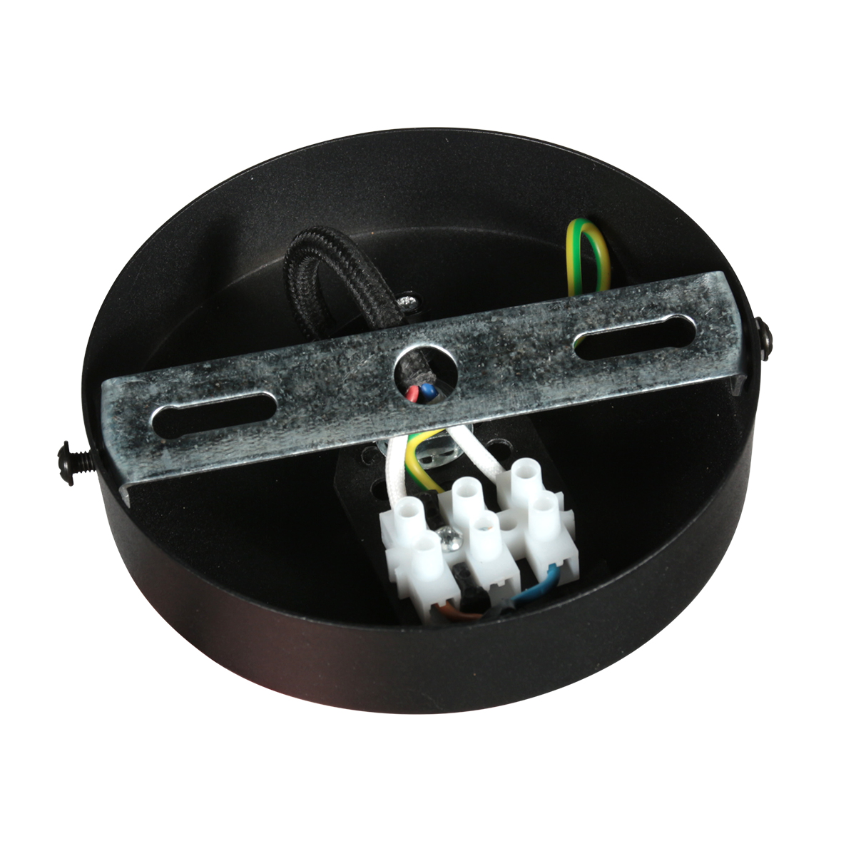 HaloSwap 4296ZW – Zwarte hanglamp met bamboe kap (Ø 50 cm) - Afbeelding 4