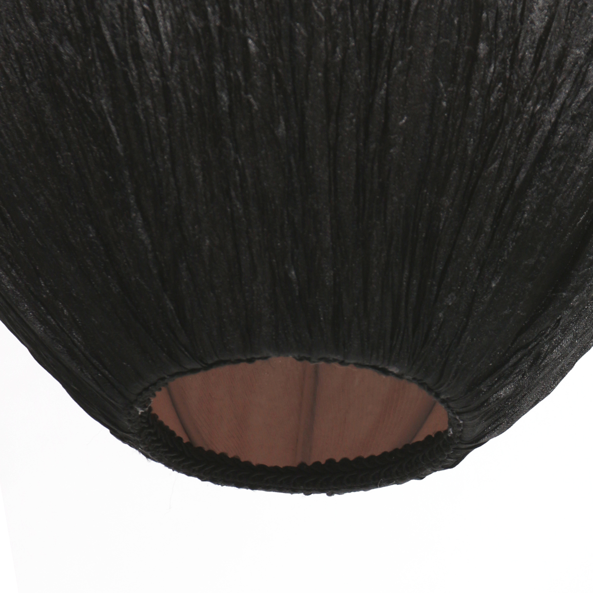 HaloSwap 4297ZW – Zwarte hanglamp met lichtdoorlatende linnen kap (Ø 25 cm) - Afbeelding 9