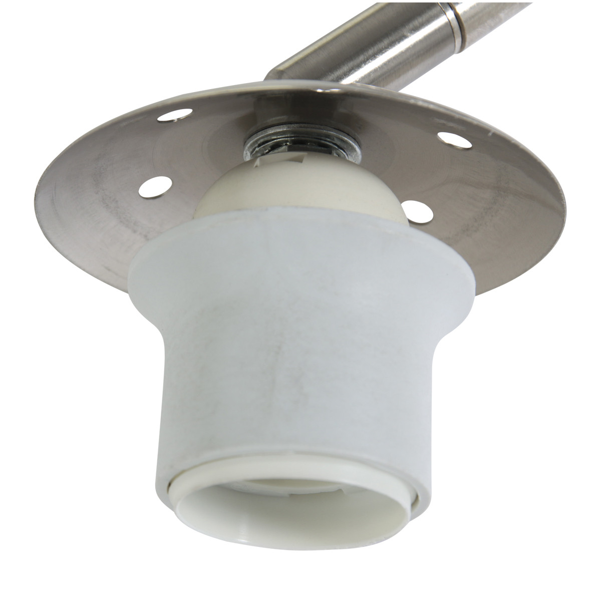 Staalkleurige vloerlamp booglamp Sparkled Light 3806ST met witte kap - Afbeelding 4