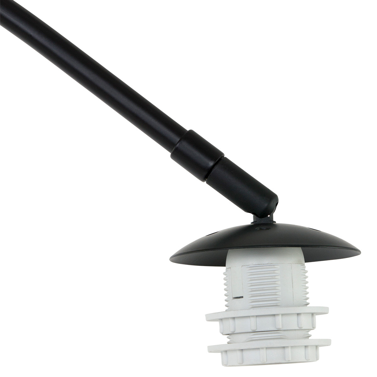 Zwarte vloerlamp Sparkled Light 3807ZW met een witte lampenkap - Afbeelding 15