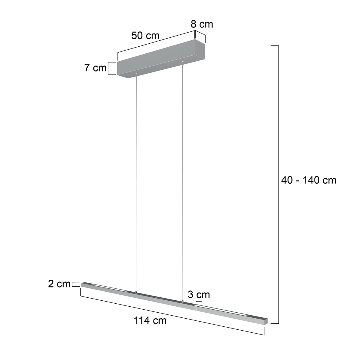 Hanglamp Bande 3994ST Staal met cable lift - Afbeelding 11