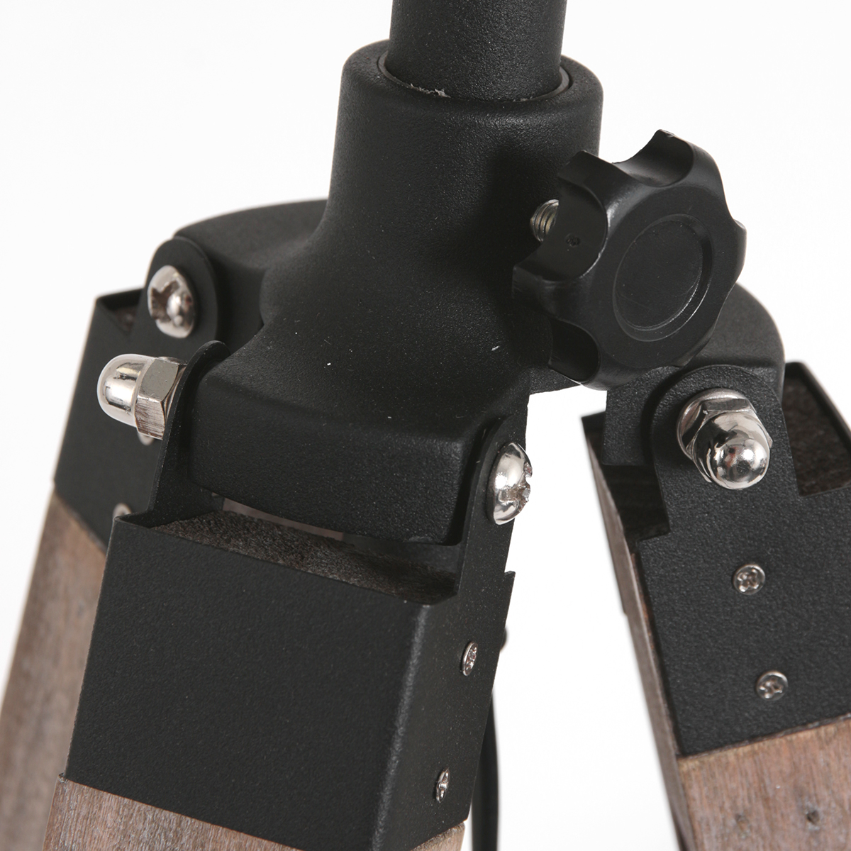 Vloerlamp Triek driepoot + zwart goud linnen kap 4107ZW - Afbeelding 11