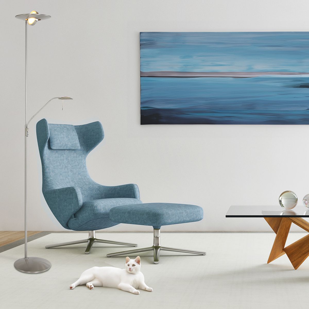 Vloerlamp Zodiac 7972ST Staal - Afbeelding 3