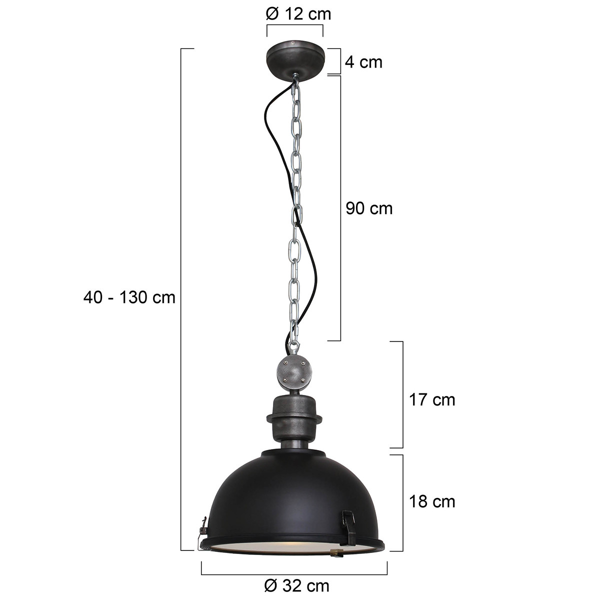 Hanglamp Bikkel 7978ZW Zwart - Afbeelding 6