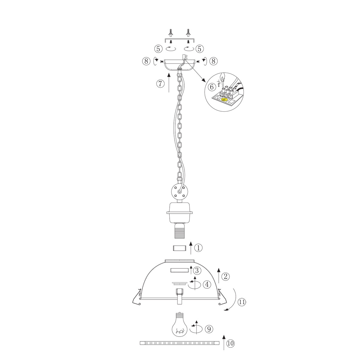 Hanglamp Bikkel 7978ZW Zwart - Afbeelding 7