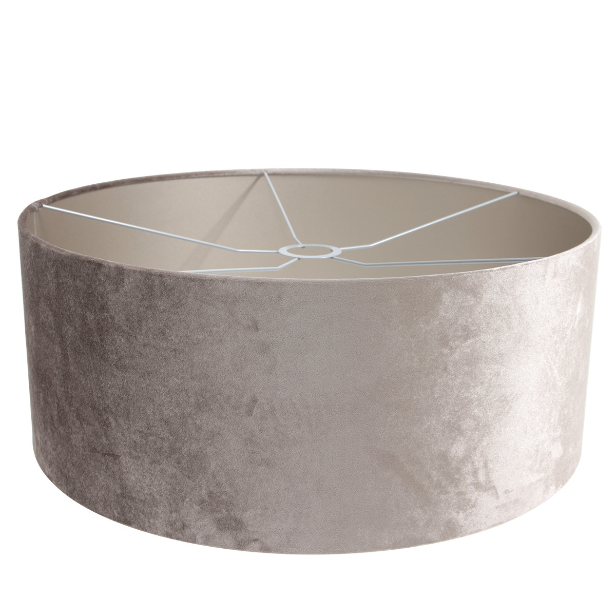 Staalkleurige booglamp Sparkled Light 8125ST met grijs / zilver velours kap - Afbeelding 5