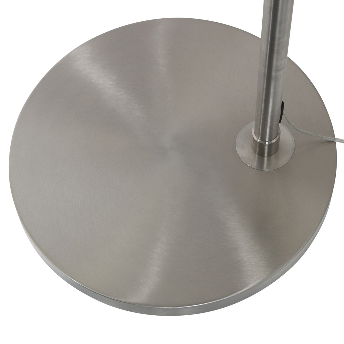 Staalkleurige booglamp Sparkled Light 8125ST met grijs / zilver velours kap - Afbeelding 9