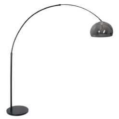 Steinhauer vloerlamp 9878 ZW met transparant grijze kunststof kap