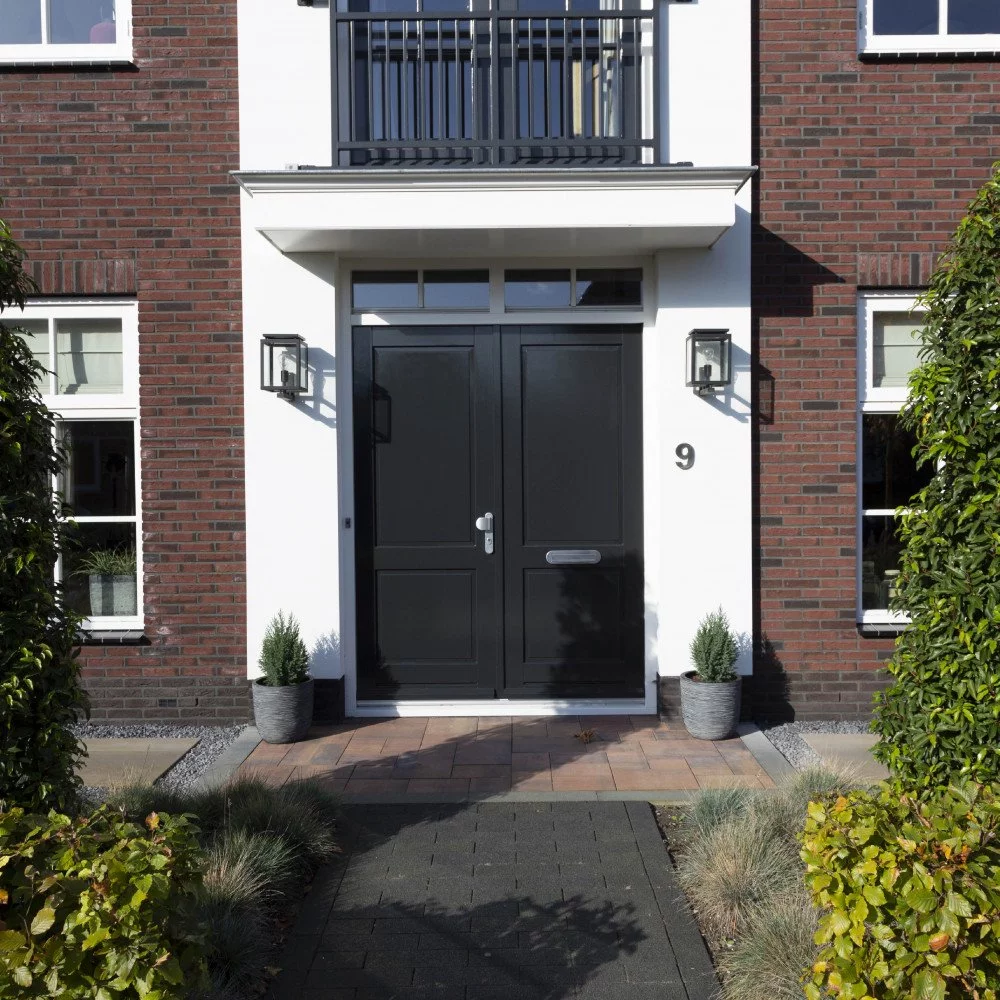 KS-Verlichting Muurlamp de Vecht + sensor 7206D4 Mat Zwart E27 - Afbeelding 3