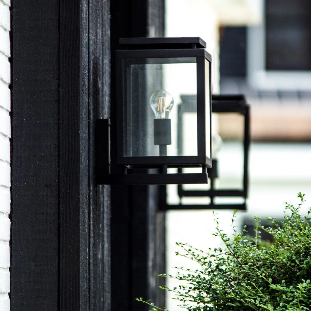 KS-Verlichting Muurlamp de Vecht + sensor 7206D4 Mat Zwart E27 - Afbeelding 7