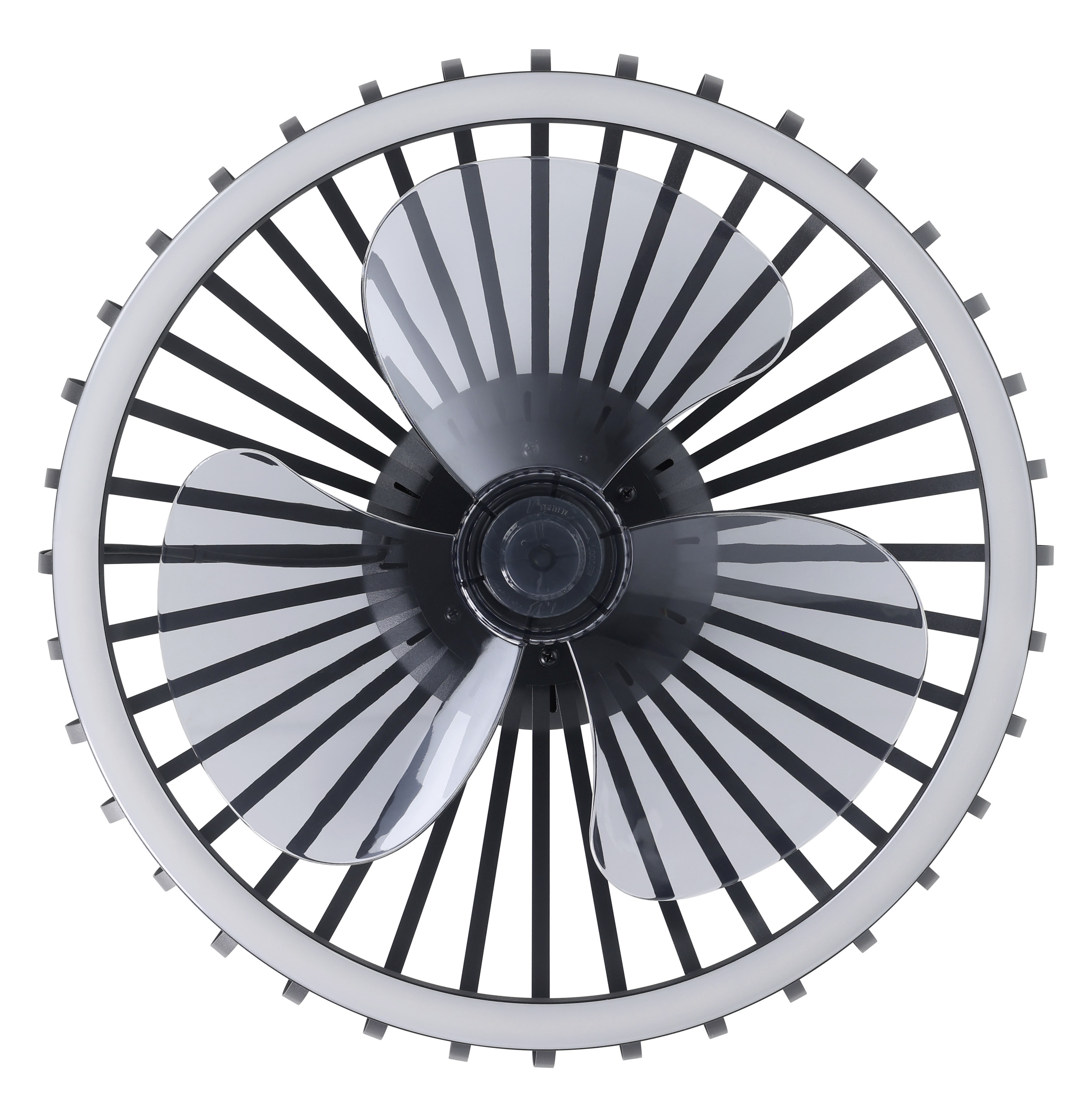 Plafondventilatoor Zwart Kooi Mogano met verlichting - Afbeelding 3