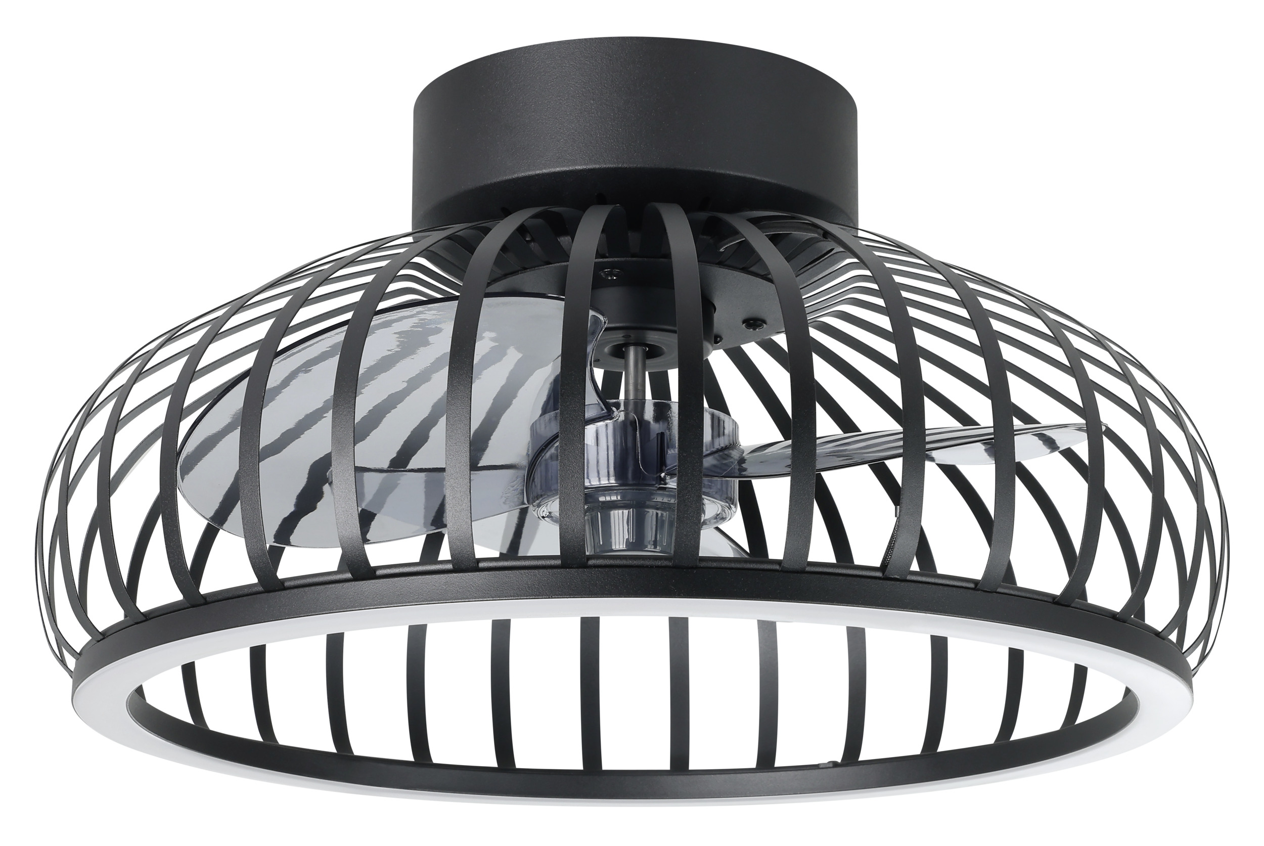 Plafondventilatoor Zwart Kooi Mogano met verlichting - Afbeelding 7