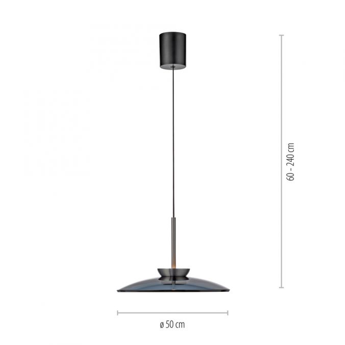 Neuhaus Hanglamp Pure E-Moon Grijs met Smoke Glas en afstandsbediening 2195-15 - Afbeelding 7