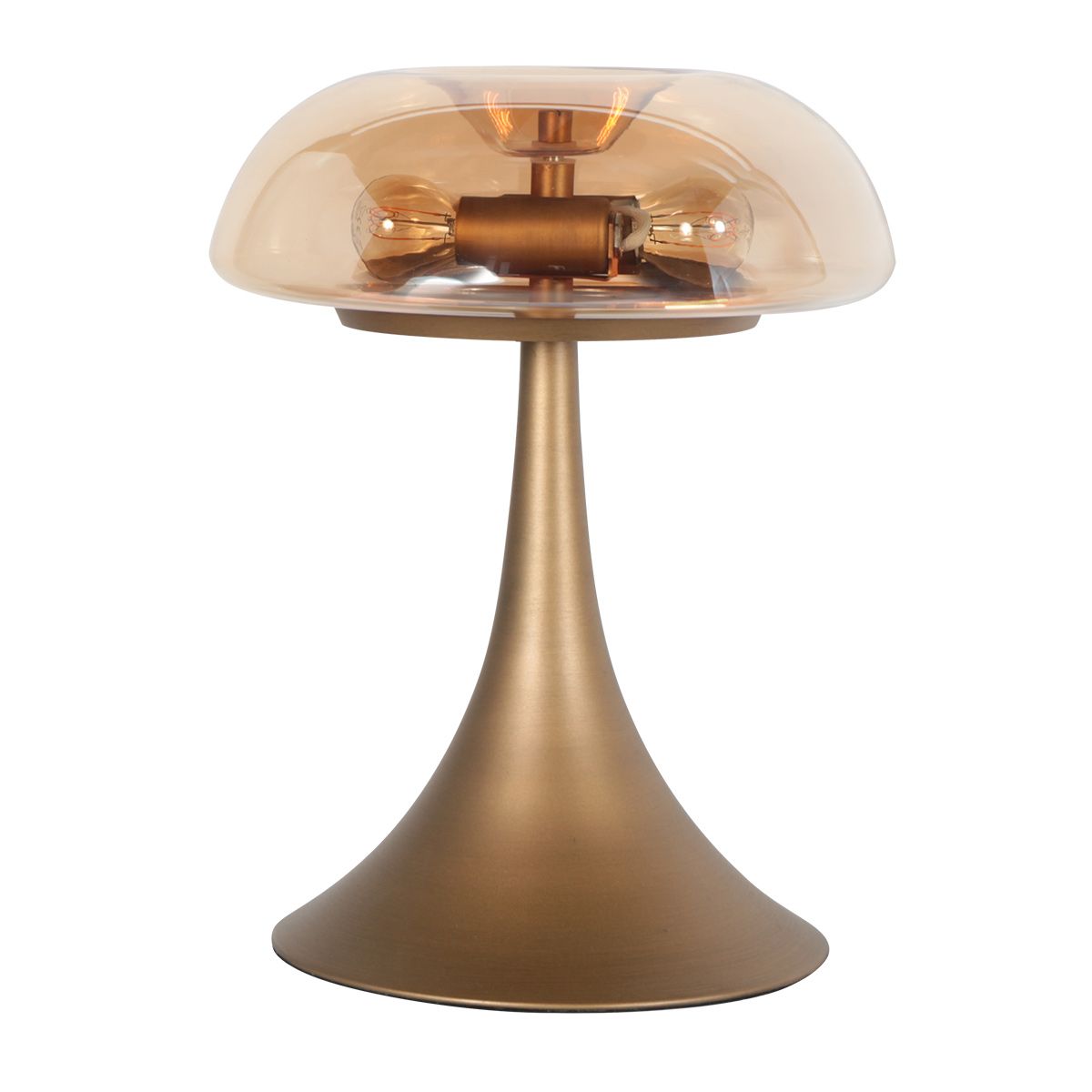Steinhauer Tafellamp Ancilla brons met Amber glas - Afbeelding 3